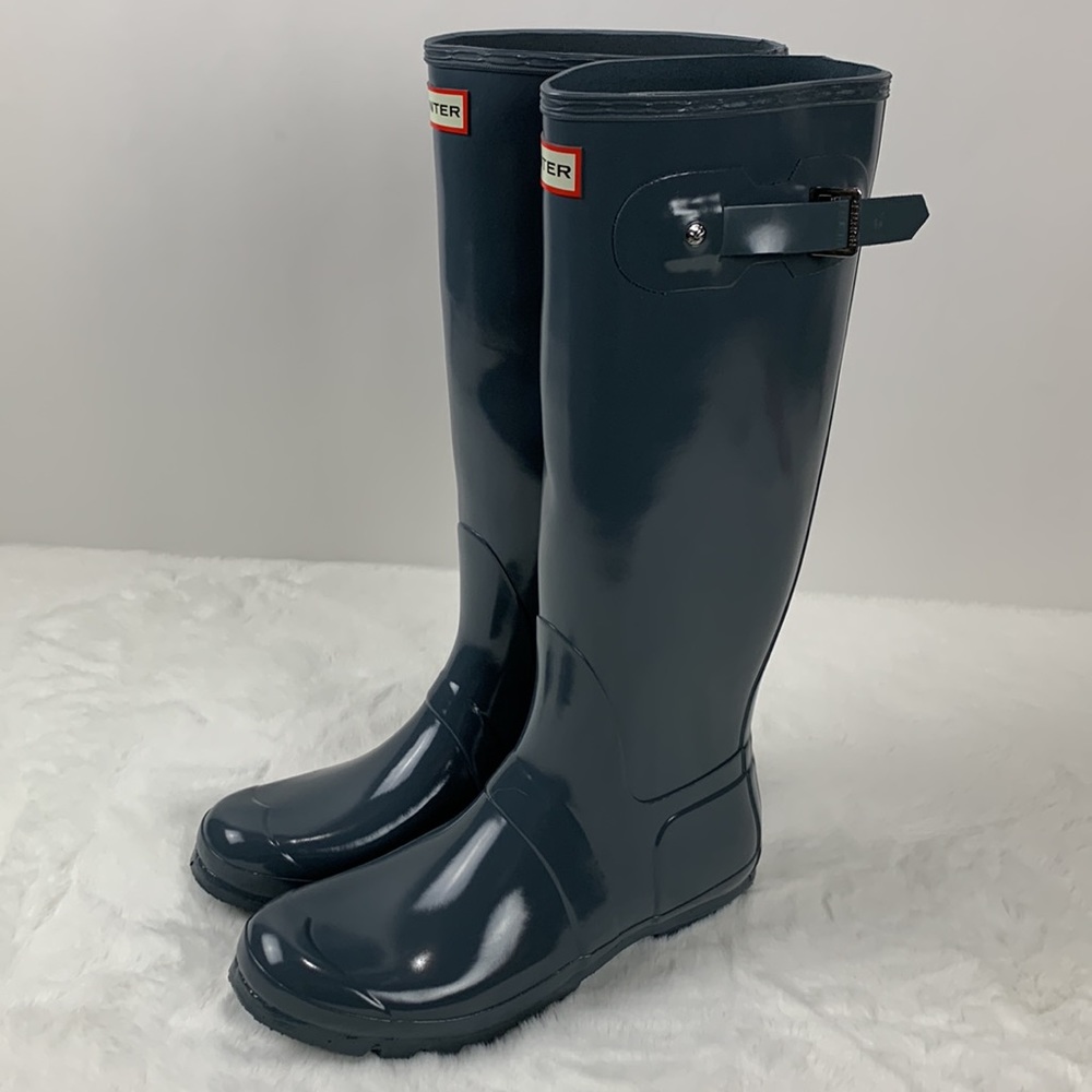 Hunter original tall rain glossy boots